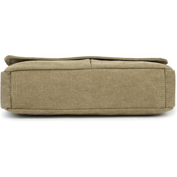 Canvas Messenger Bag Small Crossbody Bag Vintage Shoulder Bag for Men Women - Picture 4 of 8